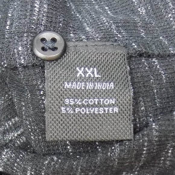 Marc Anthony Black Heathered Long Sleeve Henley Slim Fit Size XXL - Picture 5 of 5